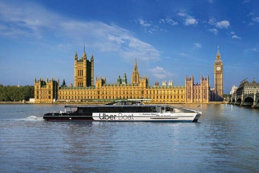 The Painted Hall and One Way journey on Uber Boat by Thames Clippers 