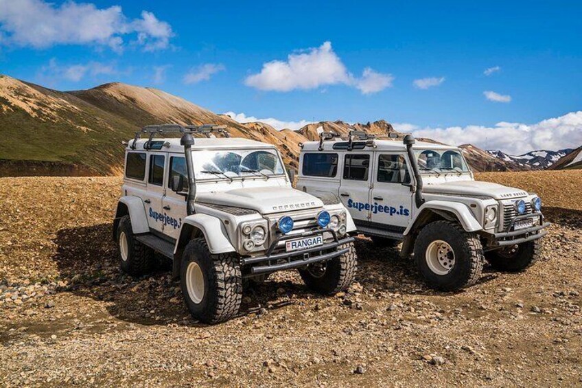 Superjeeps in Landmannalaugar