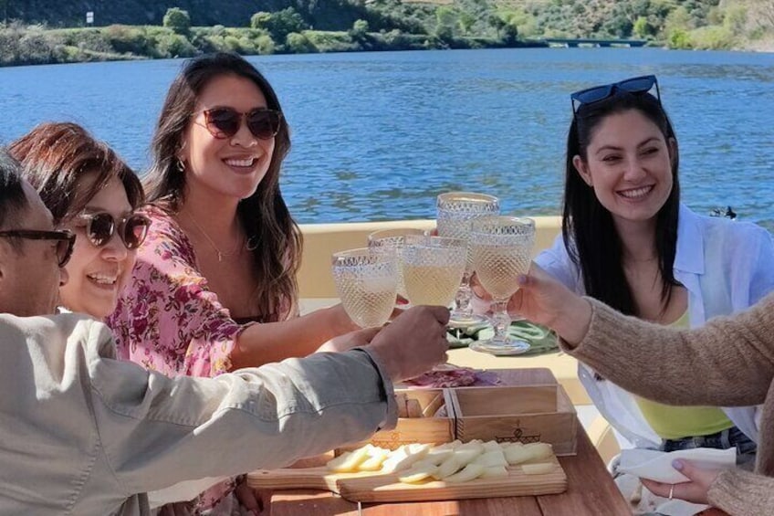 toaste to life during the boat experience