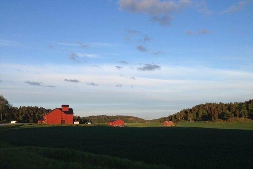 Riding through the beautiful countryside surrounding Stockholm