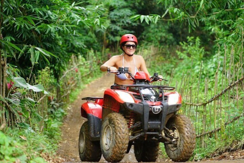 Bali Quad Bike Pass by Waterfall Gorilla Cave Private Transfer All-Inclusive