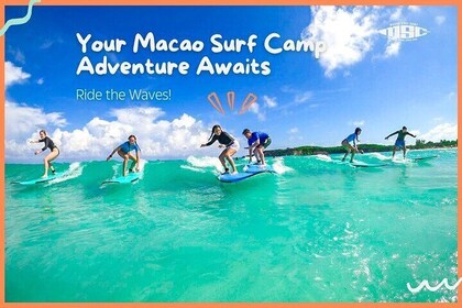 Clases de surf en grupo en Macao Surf Camp - Surf en Punta Cana
