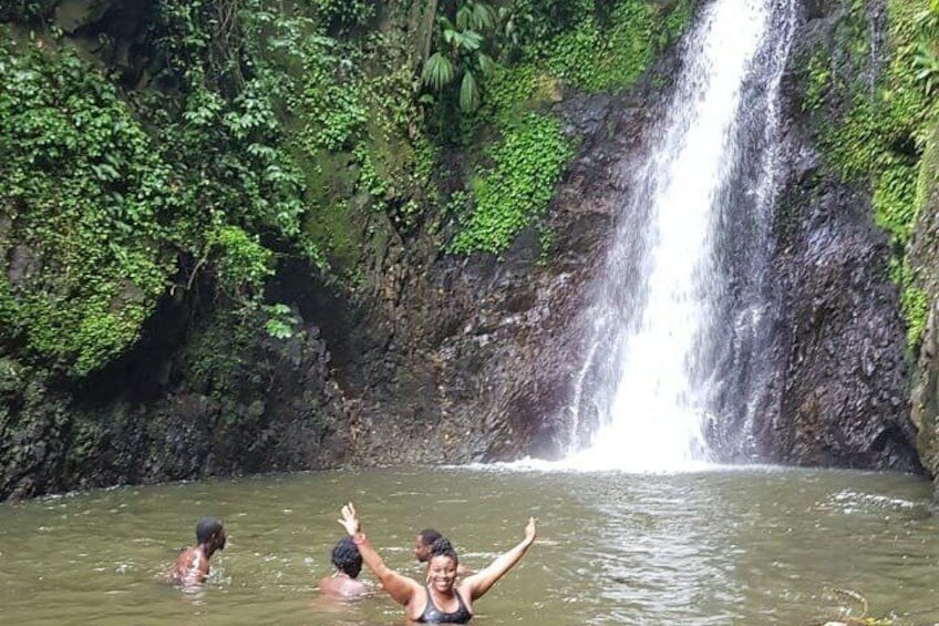 Enjoying a swim