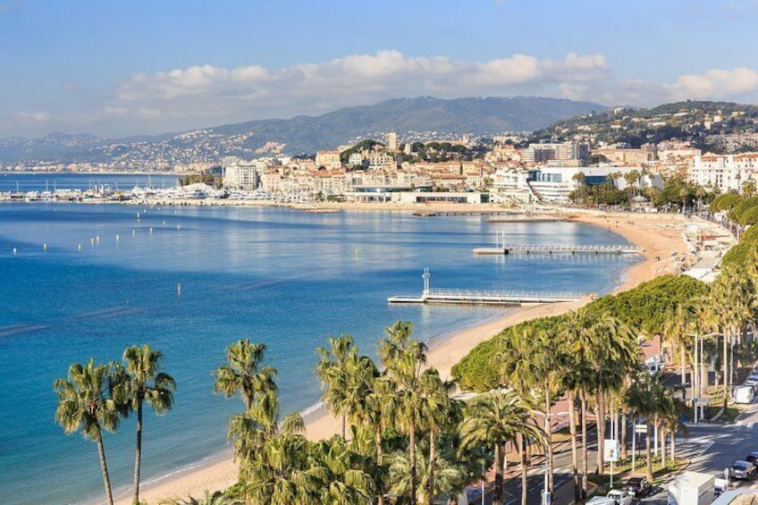 Croisette beach in Cannes