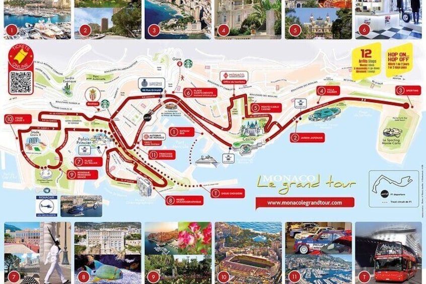 Monaco Hop on Hop Off Sightseeing Bus Tour