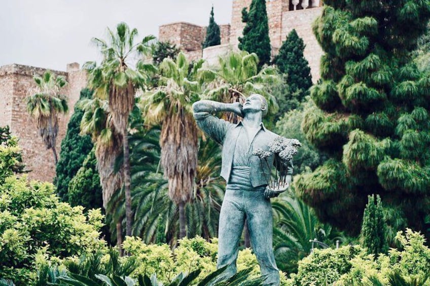 The Biznaguero- cycle to the park next to City Hall to find this traditional figure of Malaga. 