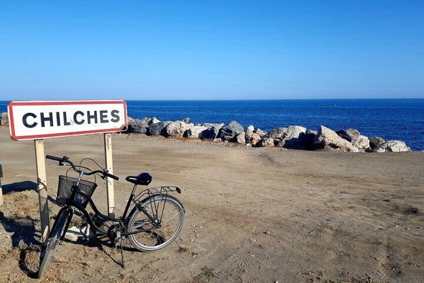 Chilches beach is approximately 20 km east of Malaga 
