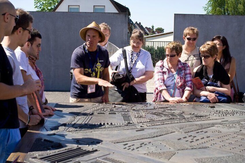 Guide and Group at Sachsenhausen Camp Model