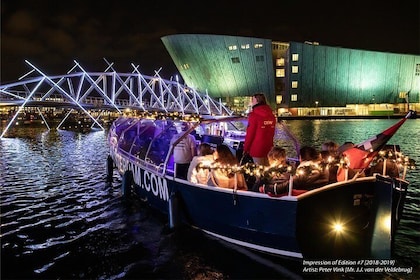 Amsterdam Light Festival Canal Cruise With Unlimited Drinks