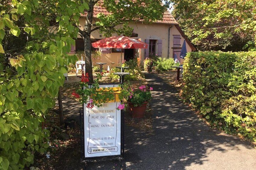 One of favourite bistros for lunch. The lovely Petite Auberge in St Gemme.