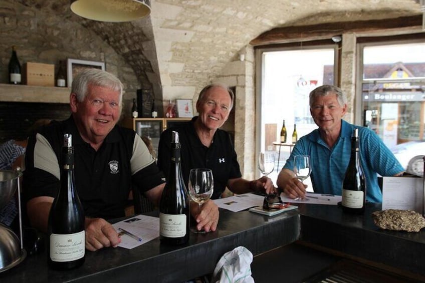 Tasting in the town of Chablis