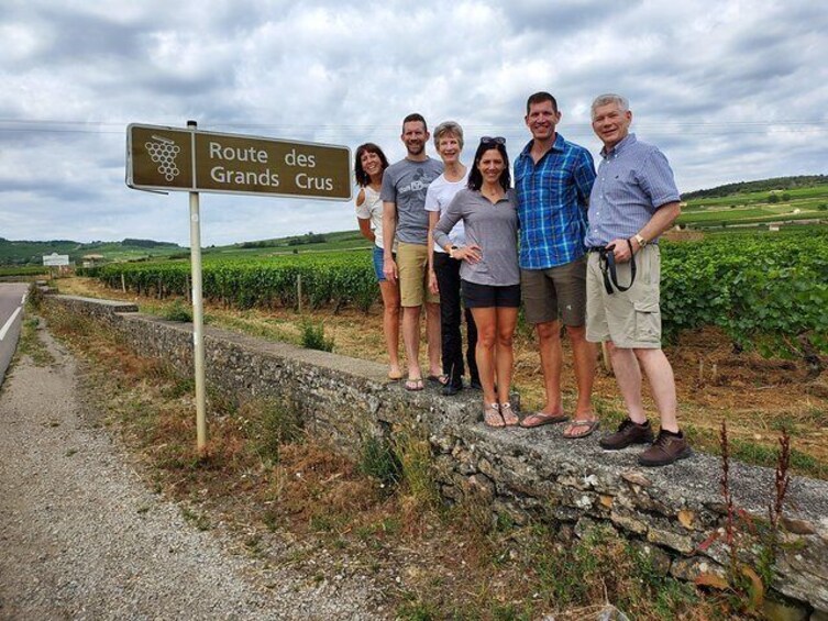 Guests on the Route des Grands Crus close to Pommard