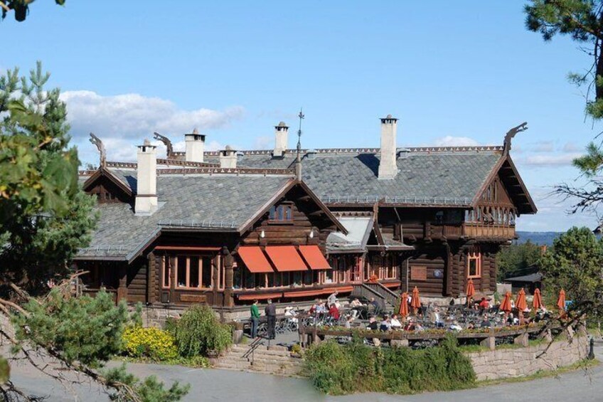 Traditional wooden architecture at Frognerseteren