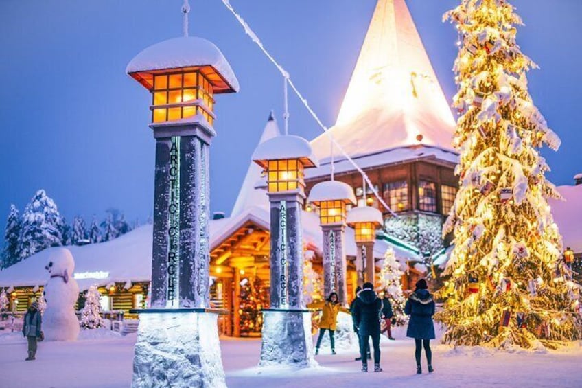 Trip to Arctic Circle, Santa Claus Village and Santas Reindeer