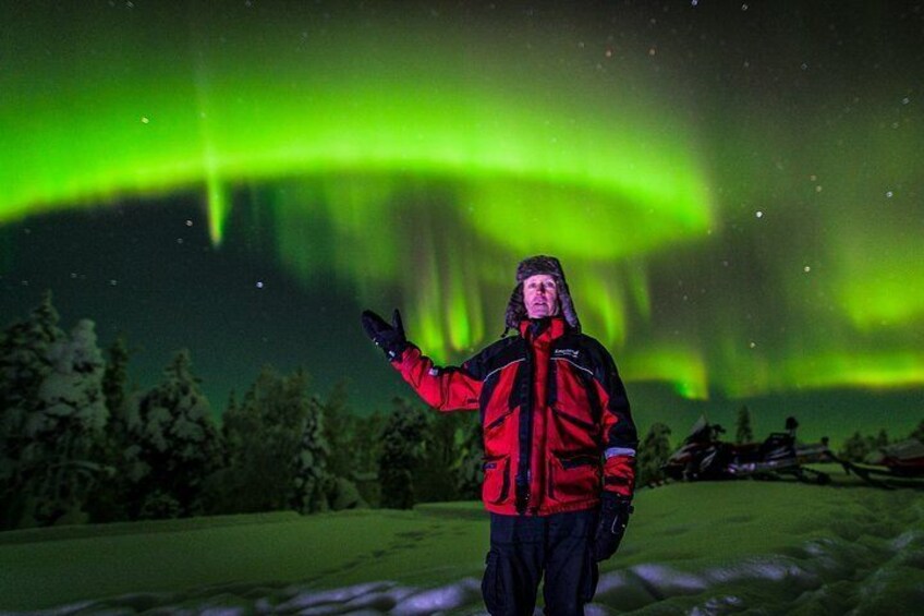 Northern Lights Snowmobile Sleigh Ride