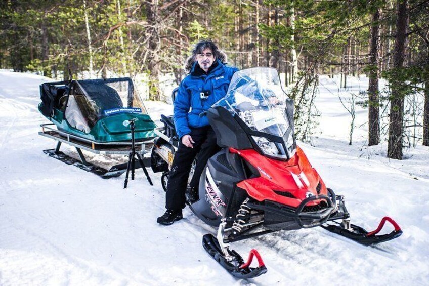 Northern Lights Snowmobile Sleigh Ride