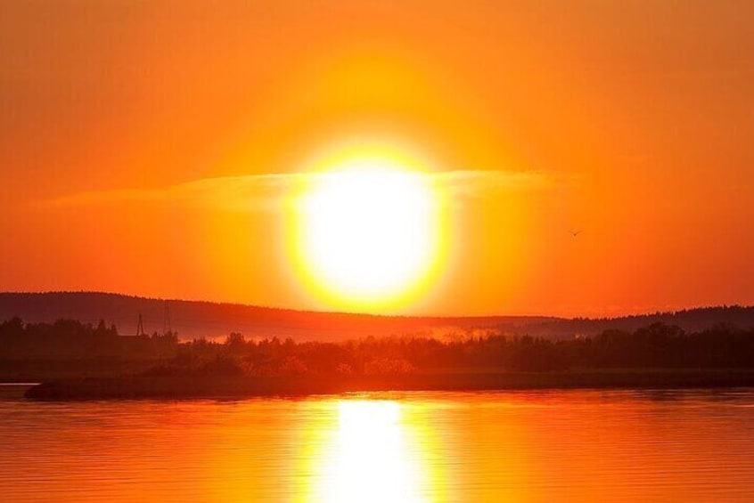 Sunset at the Arctic Circle