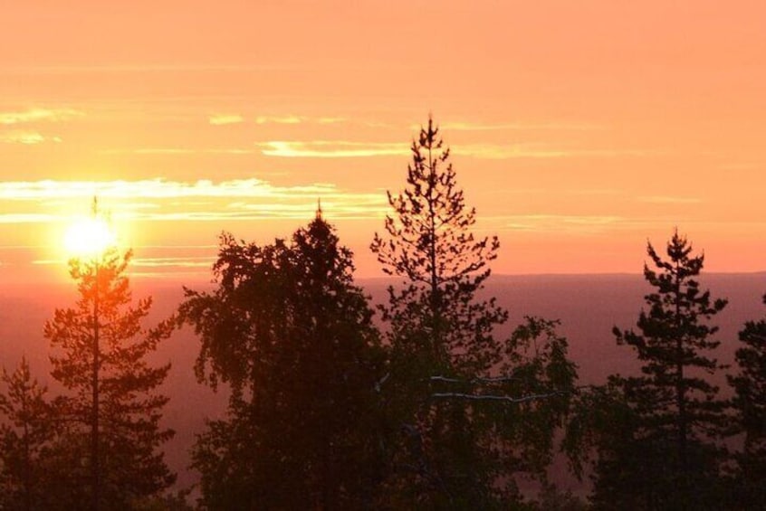 Sunset at the Arctic Circle