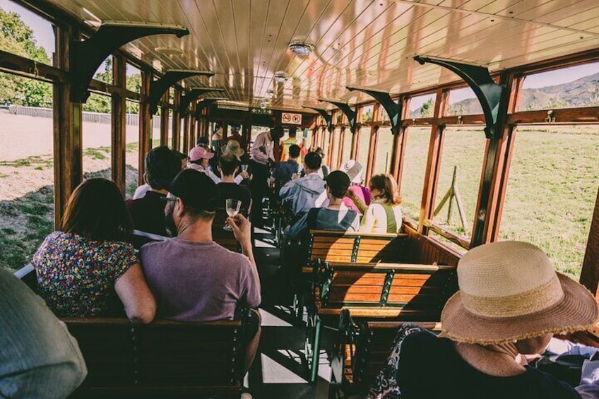 Riding the tram