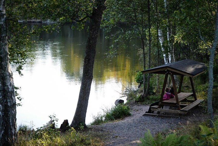 In shore lake on Vallisaari