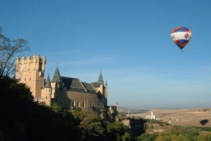 Great view of the Alcázar in Segovia