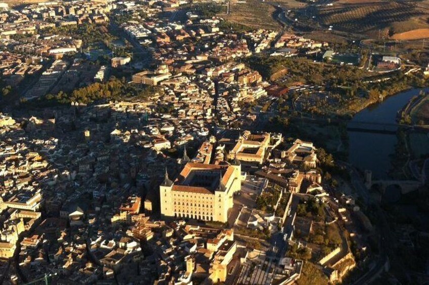 Great view of the Alcázar in Toledo