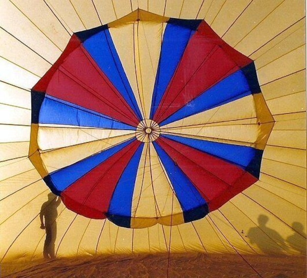 Preparing the balloon to fly