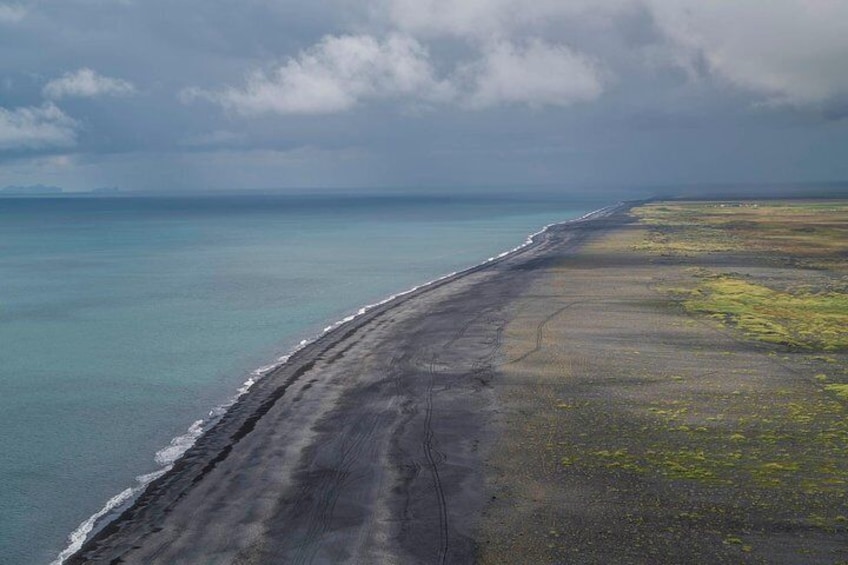 Black sand beach