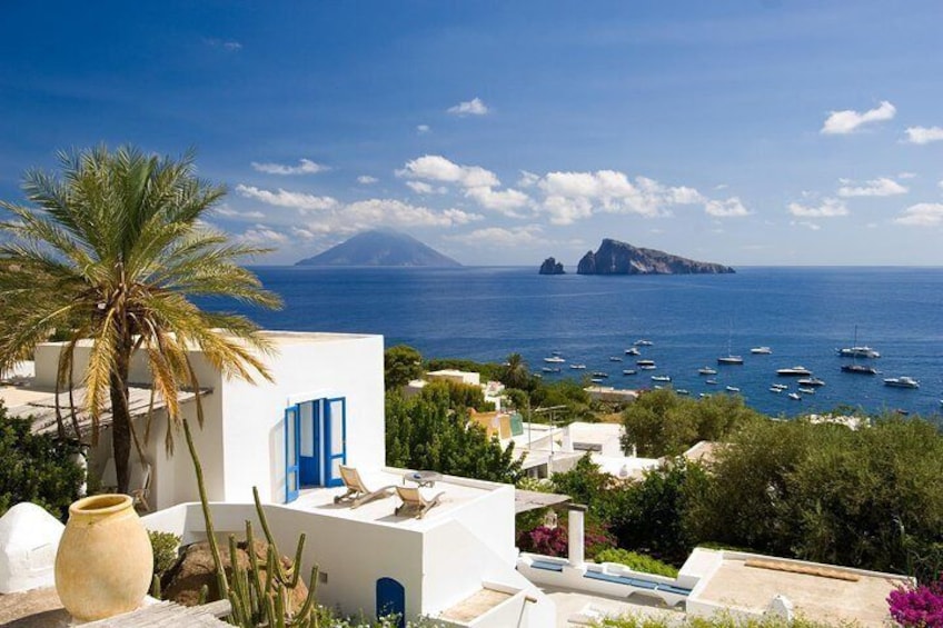 The view to Stromboli from Panarea