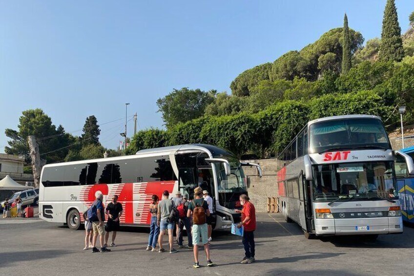 Pick up at the Bus Terminal in Taormina