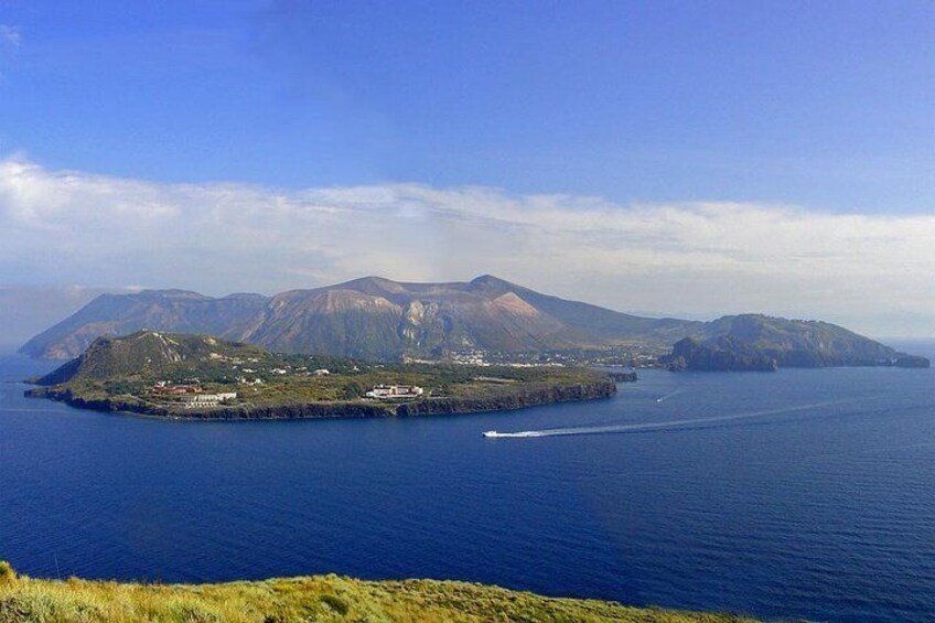 Vulcano island in the distance