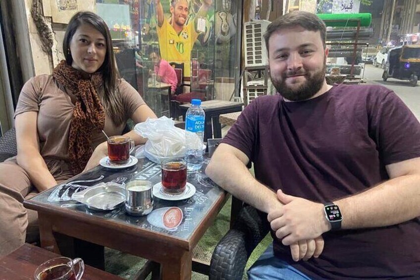 Food Tour in Local Cairo Life with Egyptian tea