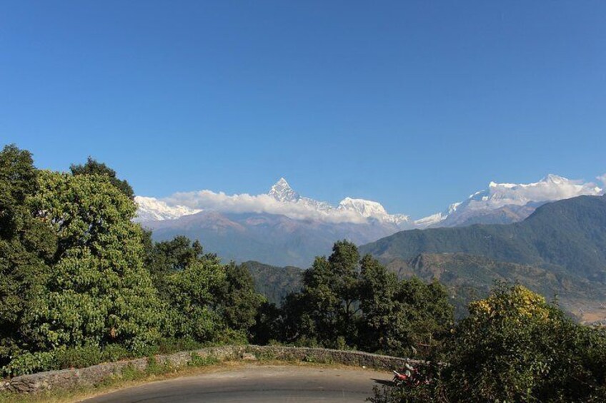 Annapurna Dhaulagiri view on the way to Sarangkot