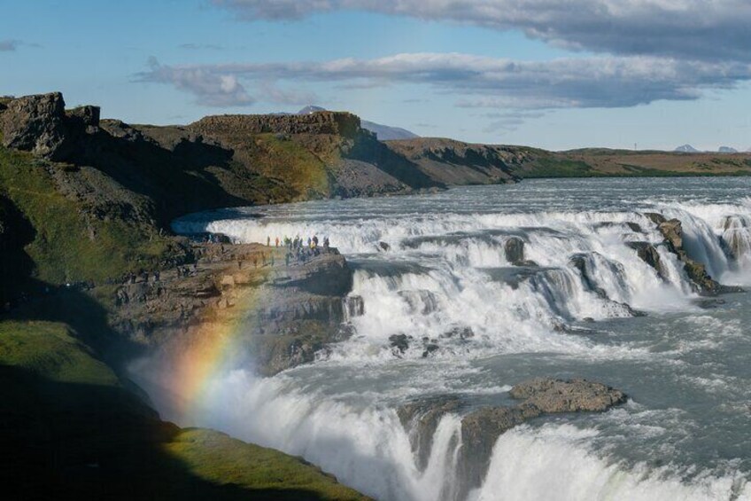 Sunny day at Gullfoss falls