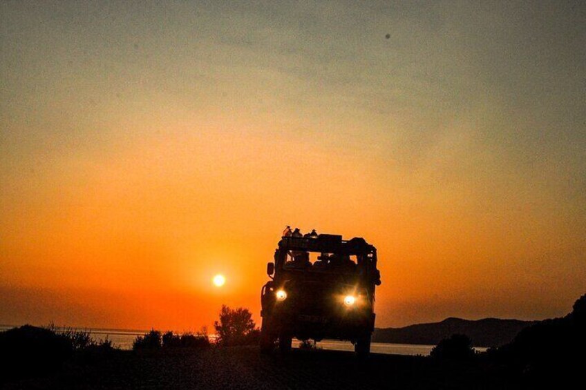 Sunset Pleasure and Swim with Barbeque dinner 4x4 jeep from marmaris