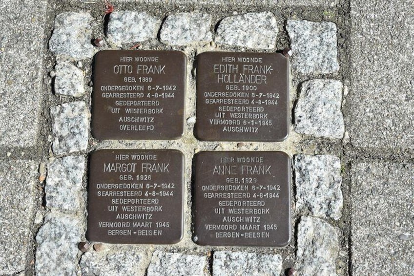 “Stolpersteine” Anne Frank and her family