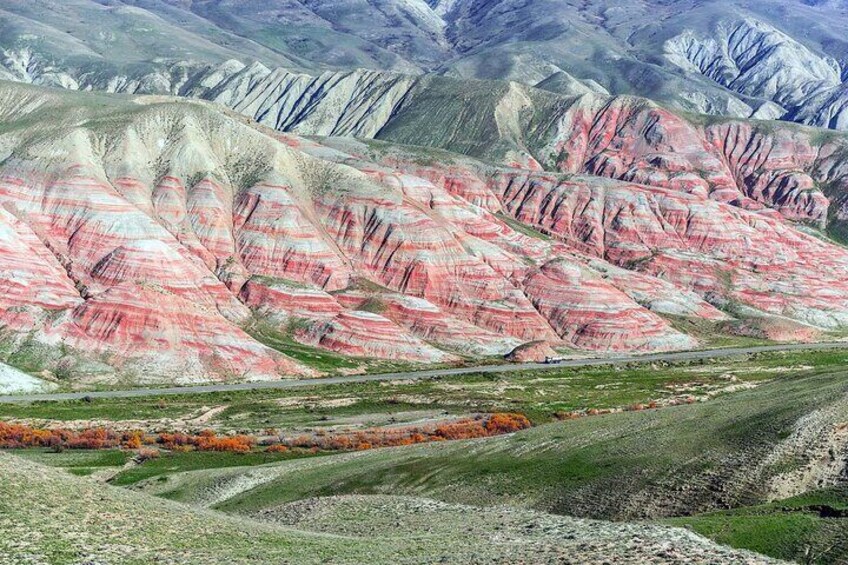 Candy Mountains, Pink Lake, Altiaghaj Forest, Bibiheybat Mosque 