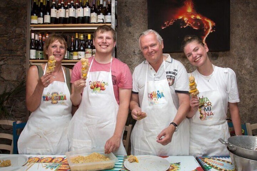 Cooking Class Taormina with Local Food Market Tour