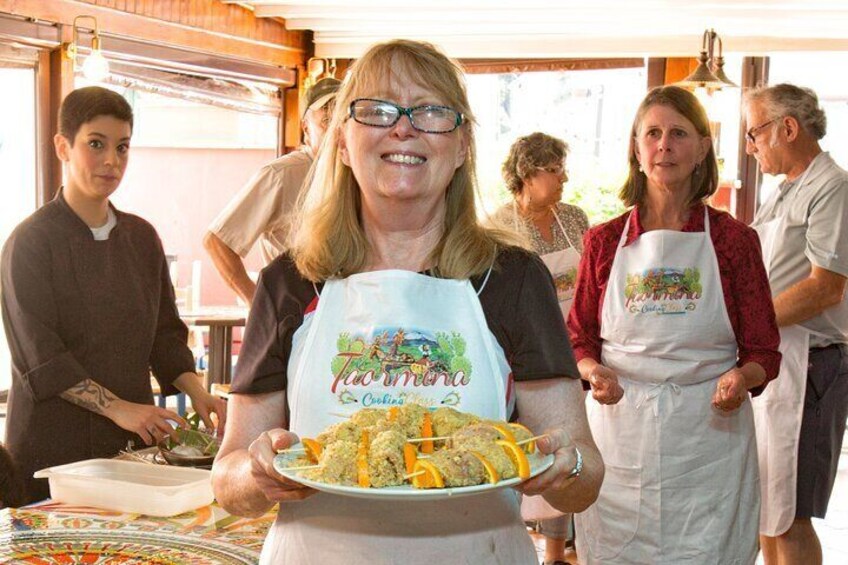 Cooking Class Taormina with Local Food Market Tour