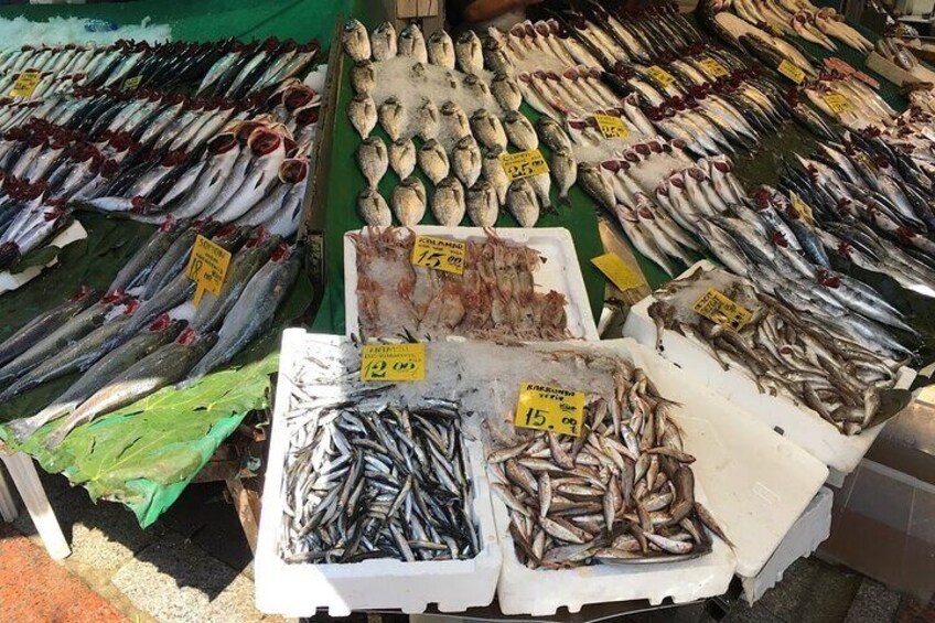 Istanbul's Asian Side fish and farmers market. 