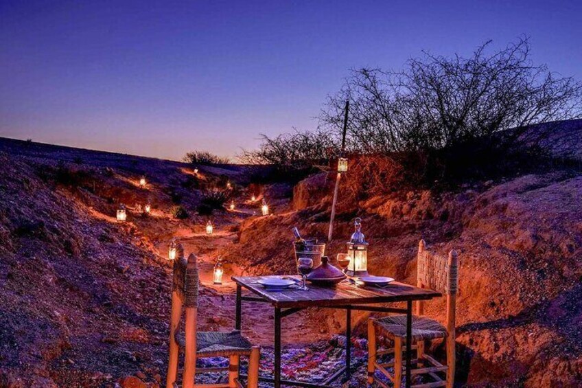 Desert Agafay Luxury Camp Dinner & Magical Views of Atlas