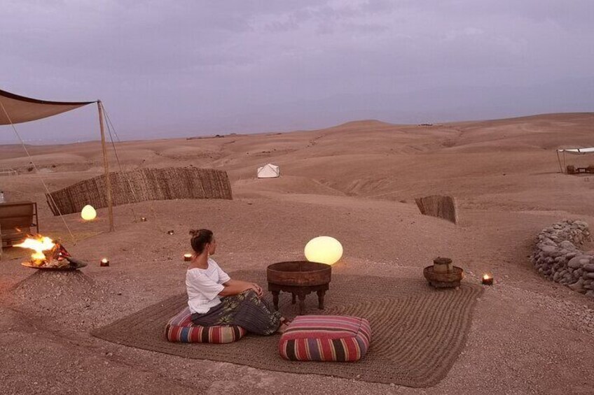 Desert Agafay Luxury Camp Dinner & Magical Views of Atlas