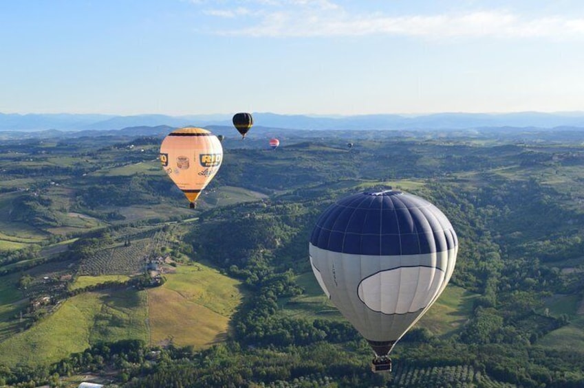 Hot Air Balloon Flight Over Tuscany from Siena