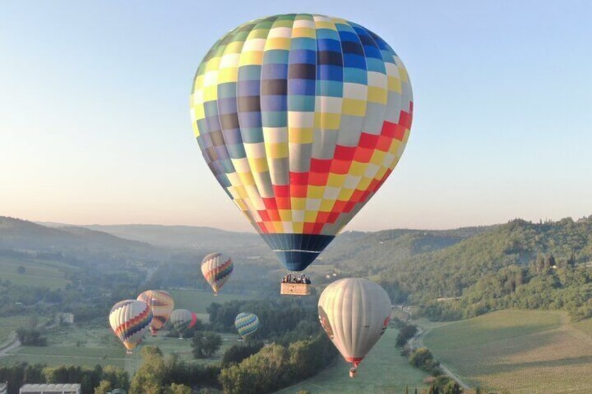 Hot Air Balloon Flight Over Tuscany from Siena