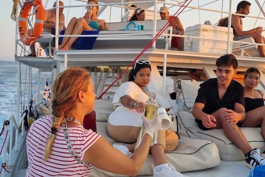 Rhodes Exclusive Sunset Cruise Gourmet Dinner, Drinks Guitar duet