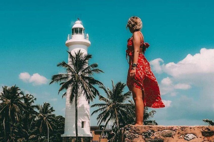 Light house sightseeing at galle, Sri lanka 