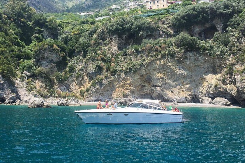 Stop to swim off the boat in secluded coves