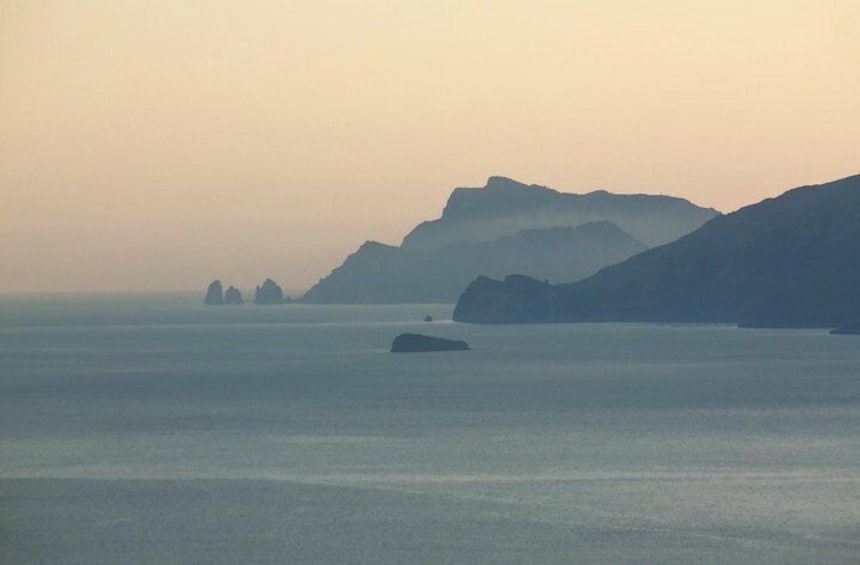 Warm glow of Amalfi Coast sunset