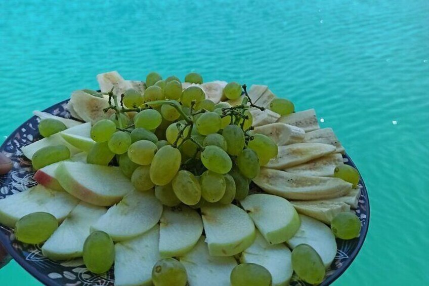 Fruit Snacks on boat