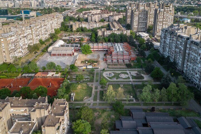 Public housing block - not a ghetto but quality living for all.